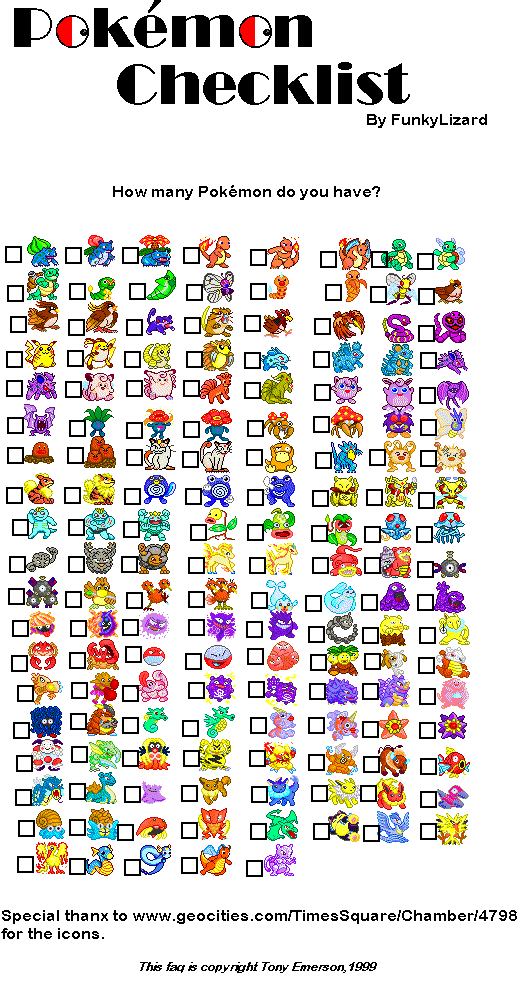 liste des pokemon